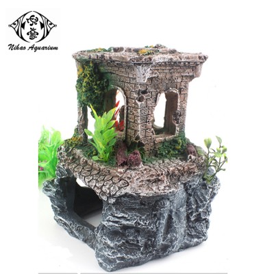 Rock house vintage shabby building model decorations